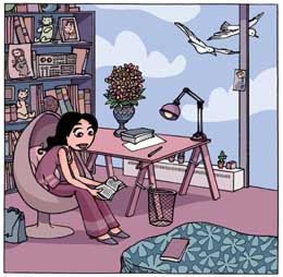 Lecture de l'oiseau bariolé