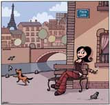 Sur un banc de Paris